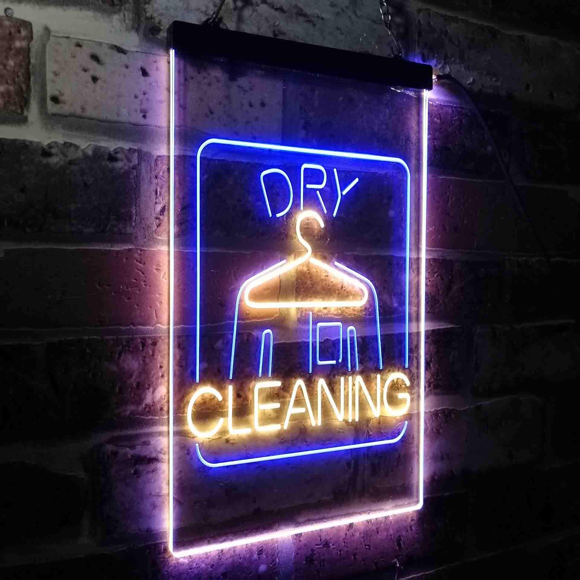 DRY ネオンサイン 看板 Amazon.co.jp: Dry Cleaning Laundry Dual Color LED看板 ネオン